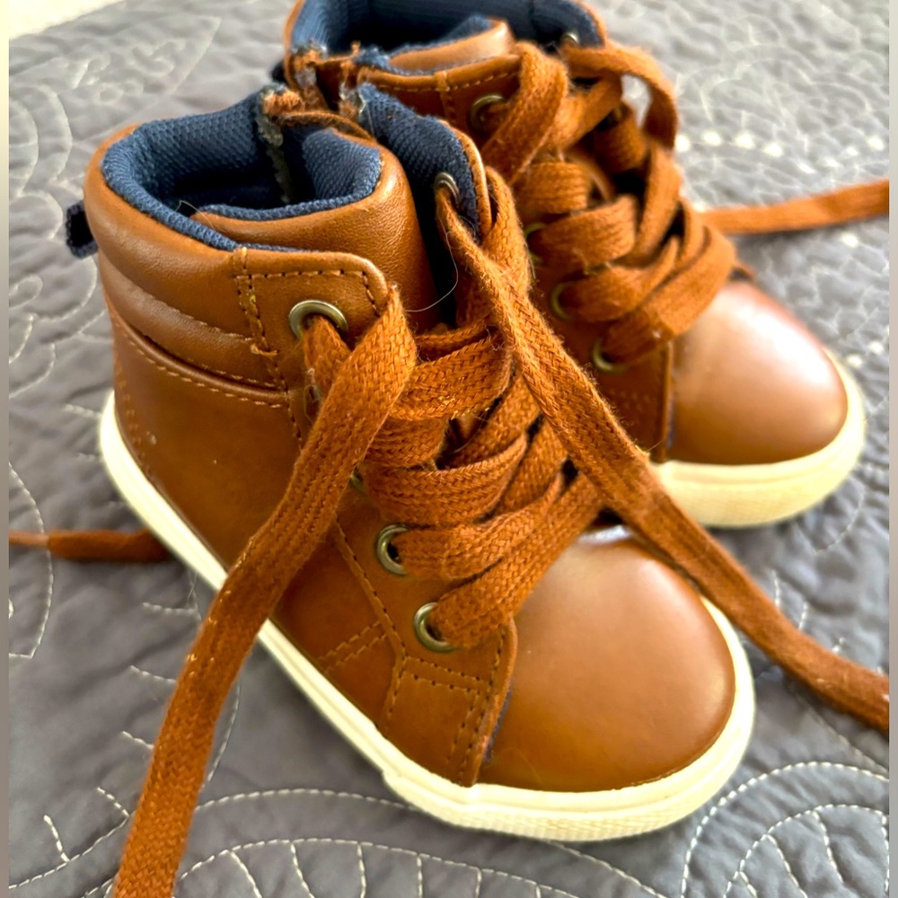 Brown Toddler Boy Boots- Size 5